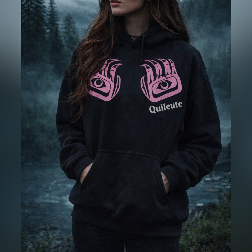 RARE Gildan Twilight Quileute Forks Rattie Fandom Black Hoodie Sz M